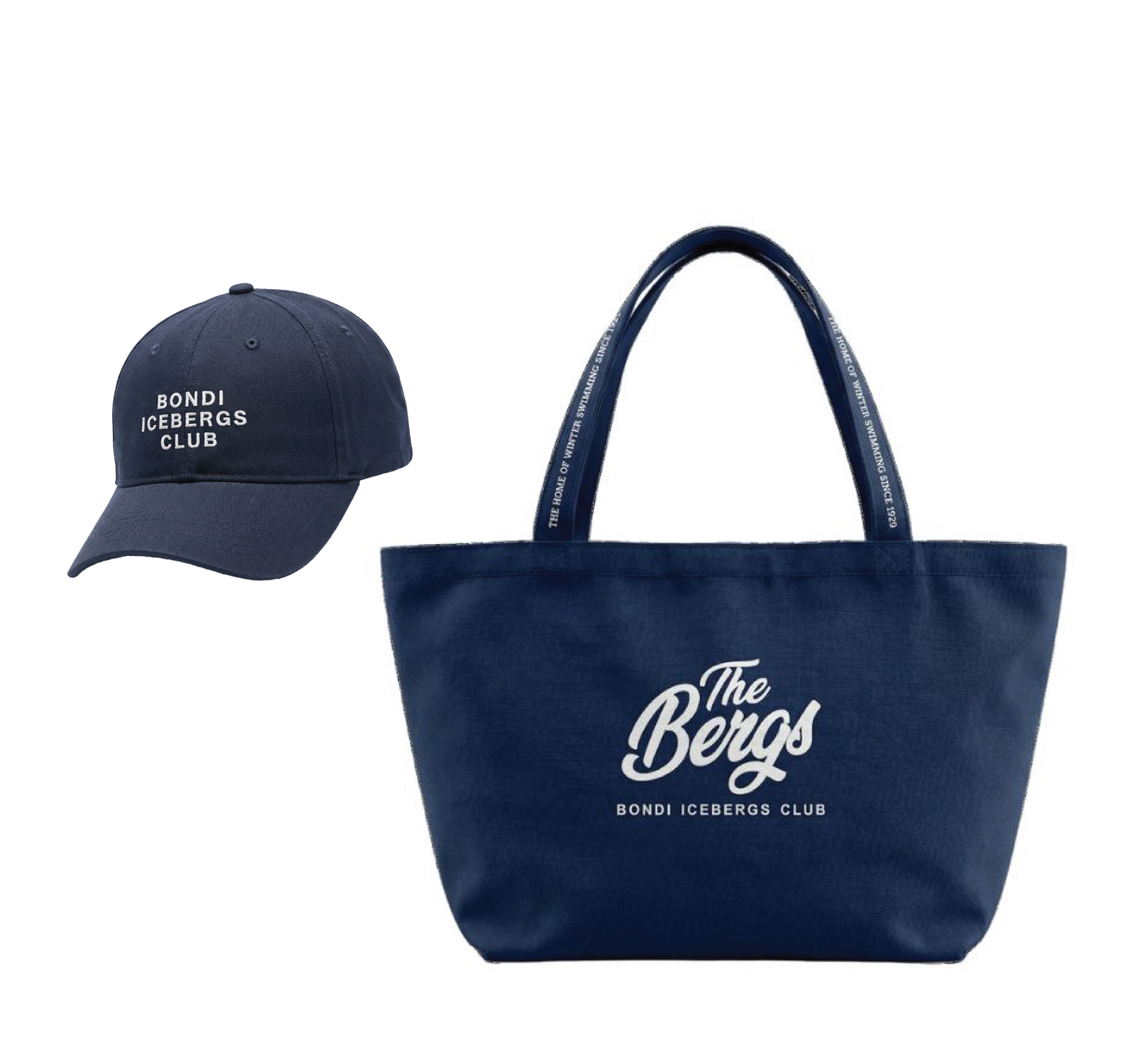 Baseball Cap + Bergs Beach Tote